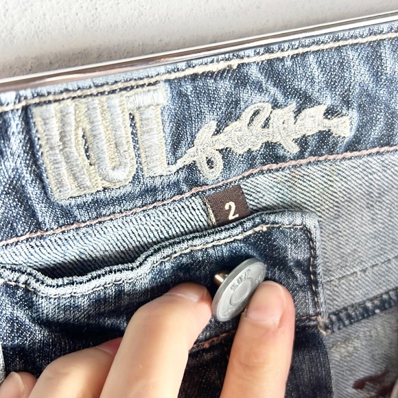 KUT FROM THE KLOTH | 👖Light Blue Faded Worn Bootcut Low-Rose Denim Jeans - Picture 4 of 10
